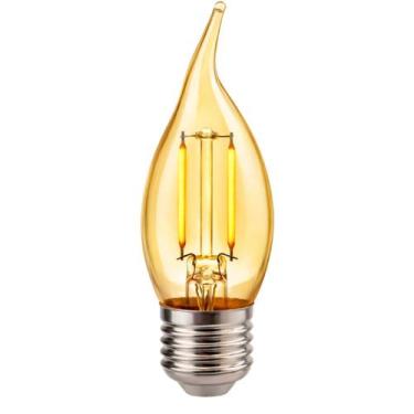 Imagem de Lâmpada Filamento Led Retrô Vela Chama Âmbar E27 2W Bivolt - Avant, Bi