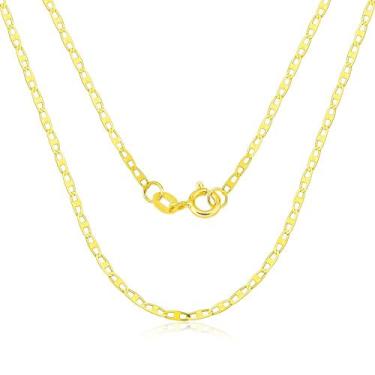 Imagem de Corrente de Ouro Cordão Piastrine 40cm Ouro 18k Feminina - DR Joias