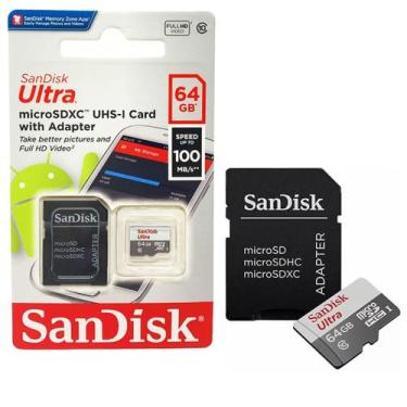 Imagem de Cartão De Memória Sandisk 64gb Ultra Speed Sdsqunr-064g-gn3ma