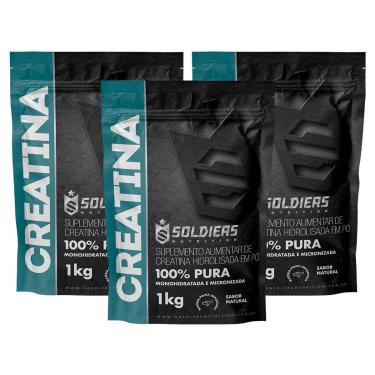 Imagem de Kit: 3Kg Creatina Monohidratada - 100% Pura Importada - Soldiers Nutrition-Unissex