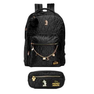 Imagem de Mochila Ifantil Mickey Teen New Quilting com estojo escolar-Unissex