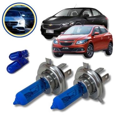 Imagem de Lâmpada Super Branca Onix Prisma 12 A 19 Farol Baixo E Alto H4 - TechO