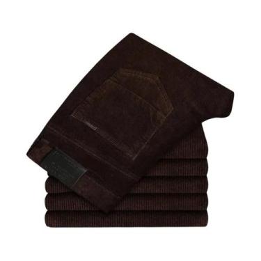 Imagem de Calças Casuais De Corduroy Masculinas Em 4 Cores, 93% Algodão, Estilo 