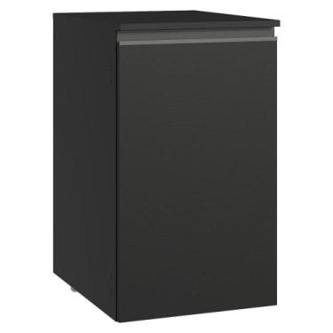 Imagem de Balcão De Cozinha 40 Cm 1 Porta Suspenso Preto Nice Madesa