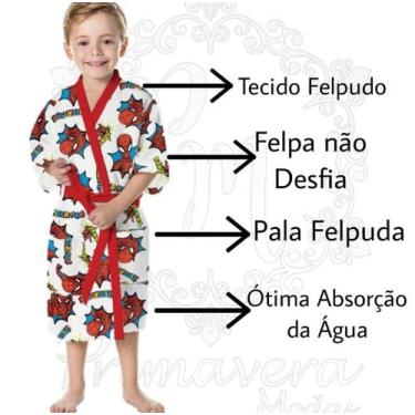 Imagem de Roupão de Banho de Menino Felpudo Infantil Kids Divertido - Lepper, Ho