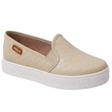 Imagem de Tênis Feminino Slip On Moleca 5712.304, 34, Branco off