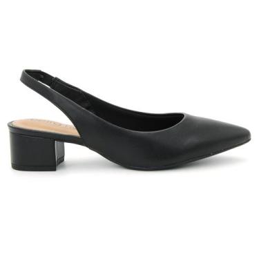 Imagem de Sapato Feminino Beira Rio 4182.220 Social Scarpin Salto Baixo Grosso M