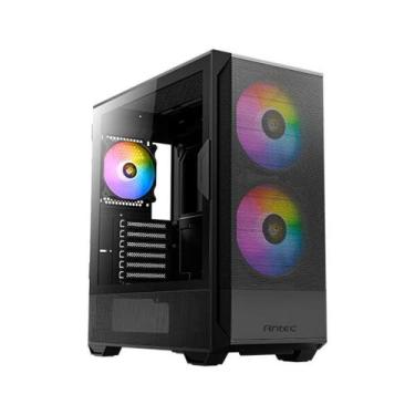 Imagem de Gabinete Gamer Antec Nx416l, ARGB, Mid Tower, Lateral De Vidro, Preto 