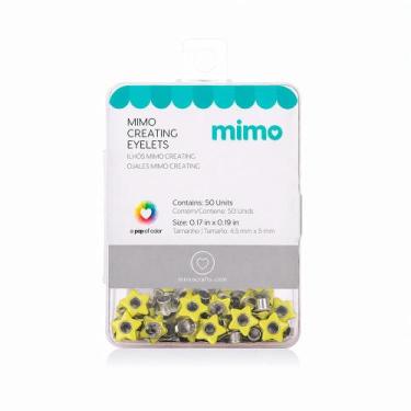 Imagem de Ilhós Mimo Creating - Estrela - Amarelo Candy - 5 mm - 50 Unids