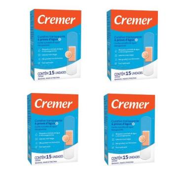 Imagem de CURATIVO CREMER TRANSPARENTE C/15un A PROVA D'ÁGUA - KIT C/4un