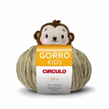 Imagem de Gorro Kids 100g - Círculo, 9694, Macaco tobias