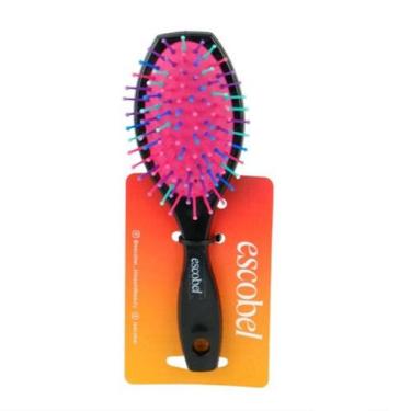 Imagem de Escova de Cabelo Almofada Oval Escovação Confortável - ESCOBEL, Preto