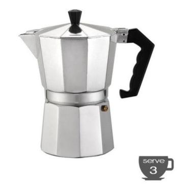 Imagem de Cafeteira Tipo Italiana 3 Cafés Feita Em Alumínio - Coisaria