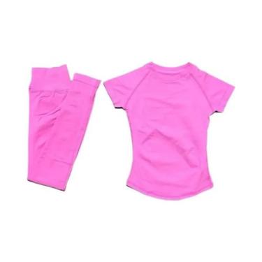 Imagem de Conjunto De Yoga Feminino Slim Fit 2 Peças Leggings De Cintura Alta Se