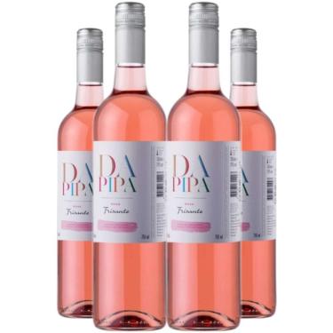 Imagem de Kit 4 Garrafas Vinho Frisante Rosé Portugal Adega de Cantanhede Castas Tintas Portuguesas 750ML