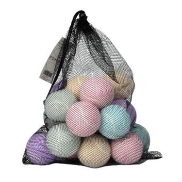 Imagem de Bolas de Tênis QF ENTHUSY Kit com 20 Unidades Cores Pastel com Bolsa d
