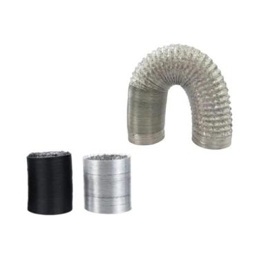 Imagem de Tubo De Ventilação Em Alumínio Expansível 50-90mm Para Exaustor De Coz