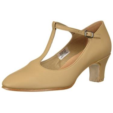 Imagem de Bloch Tênis de dança feminino Chord T-bar Strap 5 cm, Bronzeado, 33