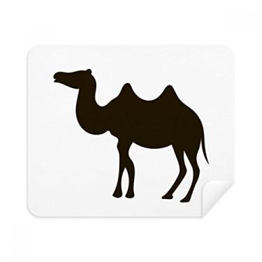 Imagem de Pano de limpeza de retrato de animal fofo da Black Camel 2 peças de tecido de camurça