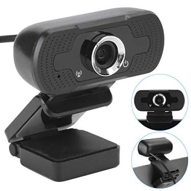 Imagem de Webcam FHD com microfone direcional de redução de ruído, câmera USB PC 1080P Web Cam com suporte para clipe para computador desktop laptop notebook