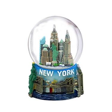 Imagem de New York City Snow Globe Featuring the NYC Skyline in this Souvenir Figurine with Statue of Liberty, 2.5" Tall (45mm)