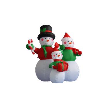 Imagem de 1,2 m de altura, boneco de neve inflável, boneco de neve, família, luzes de LED, para ambientes externos, ambientes internos, férias, relvado, infláveis, decoração de casa, família, decoração de