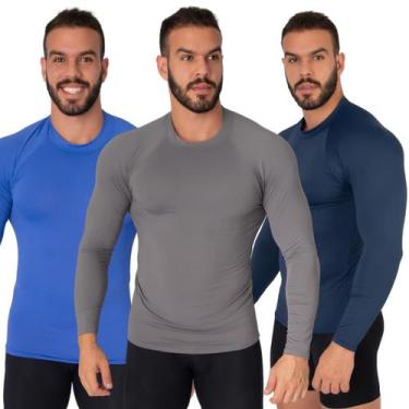 Imagem de Kit 5 Blusas Térmicas Poliamida Proteção Solar Uv Masculina Segunda Pe