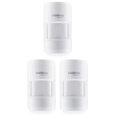 Imagem de Kit 3 Sensores Infra Passivo Sem Fio Pet Immunity 20 Kg Uso Interno IVP 8000 PET Intelbras