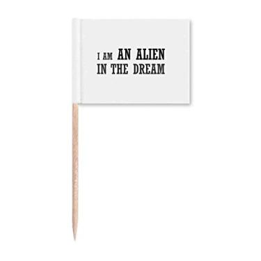 Imagem de Marcador de palito de dente I Am An Alien In The Dream para decoração de festa