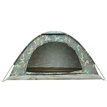 Imagem de Barraca de camuflagem de camada única, barraca de proteção UV camuflada para uso ao ar livre para 2 pessoas, barraca de acampamento à prova