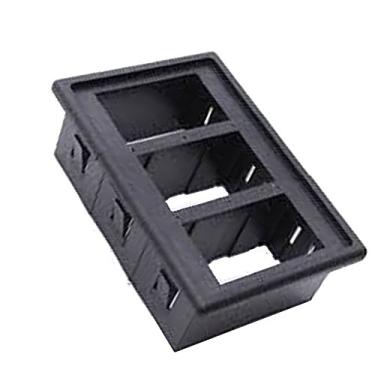 Imagem de Carviya Kit de alojamento de painel de interruptor de balanço com 3 unidades – Suporte de interruptor de plástico ABS à prova de fogo