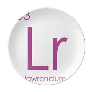 Imagem de Tabela de menstruação de elementos de química, Actinida Lawrencium Lr Prato decorativo de porcelana Salver Prato de jantar