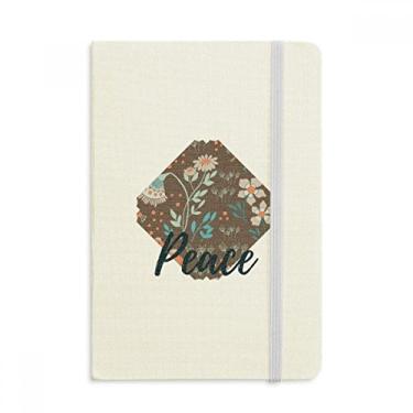 Imagem de Caderno de pintura de plantas de flor marrom oficial de tecido rígido diário clássico