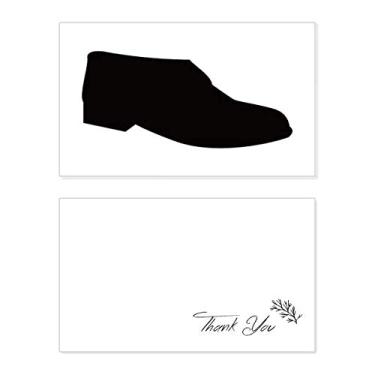 Imagem de Sapato masculino de couro preto contornado cartão de agradecimento aniversário cumprimentos casamento agradecimento
