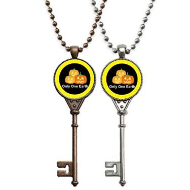 Imagem de OFFbb-USA Colar com pingente de chave da paz e proteção ambiental para decoração de casais