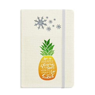 Imagem de Caderno de abacaxi Stand Tall Be Sweet com citação grossa e flocos de neve para inverno