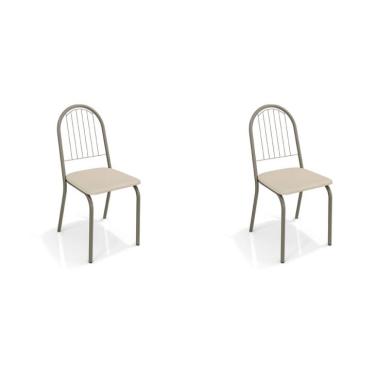 Imagem de Conjunto com 2 Cadeiras Noruega Nickel e Nude