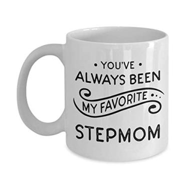 Imagem de Caneca de madrasta – Presente para madrasta – Presente para madrasta – Sempre minha madrasta favorita – Ideia de presente de dia das mães – Ideia de de Natal