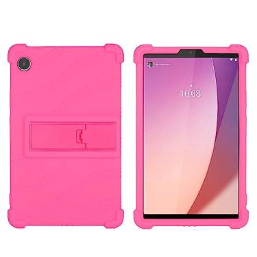 Imagem de QYiiD Capa para Lenovo Tab M8 HD/Smart Tab M8/Tab M8 FHD 2019, capa protetora de silicone leve e macia à prova de choque para Lenovo M8 8 polegadas TB-8505F TB-8505X TB-8505FS TB-8705, rosa