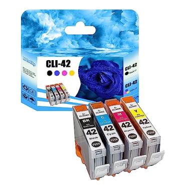 Imagem de Cartucho de tinta de substituição compatível com cartuchos de tinta Canon CLI-42, funciona para impressora Canon Pixma Pro 100 pacote com 3 BK (Cor: Combo Pack)