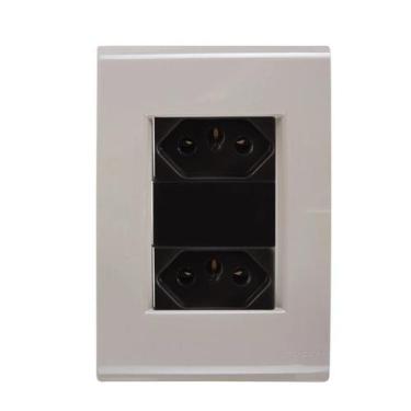 Imagem de Tomada dupla 10a liz fendi com grafite tramontina - 100022