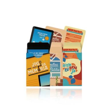 Imagem de Kit 3 Jogos Bíblicos de Cartas  Unindo a Família atraves da Diversão -