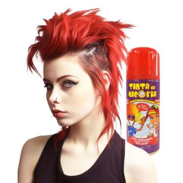 Imagem de Tinta para Cabelos Spray da Alegria 150 ml + Giz Colorido Tintura Temp
