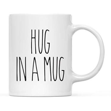 Imagem de Andaz Press Farmhouse Decoração rústica de cozinha outono outono 325 ml Caneca de café de cerâmica para presente, caneca de abraço grande, inclui caixa, ideias minimalistas de aniversário e Natal