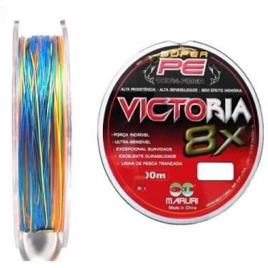 Imagem de Linha de Pesca Multifilamento 8 Fios 100m Colorida 0.40mm 55lb - Marur