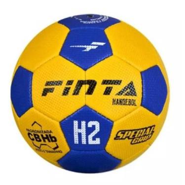 Imagem de Bola De Handball Handebol Finta H2 Feminino - Oficial, Amarelo, Azul