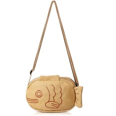 Imagem de Saintrygo Bolsa de galinha de galinha, bolsa de ombro fofa, presente de animal engraçado para o Natal para mulheres, Marrom