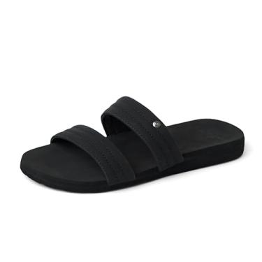 Imagem de REEF Sandália feminina Breeze Kya Slide, palmilha acolchoada macia, suporte de arco, Preto, 38