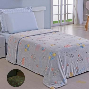 Imagem de Manta brilha no escuro - Shine - Andreza, Solteiro, Play Chumbo