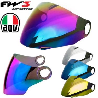 Imagem de Viseira Capacete Fw3 X Open Agv Blade Cores - SHOP MAIS, Black Fume